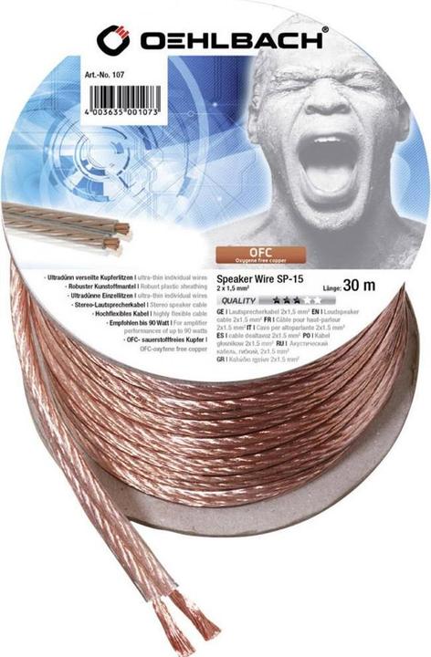Actual product image Oehlbach Speaker Wire SP15 (30 m, 1.50 mm²)