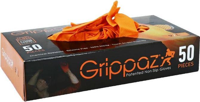 Immagine prodotto Grippaz 246 Guanti in nitrile arancione 50 pezzi O (M)
