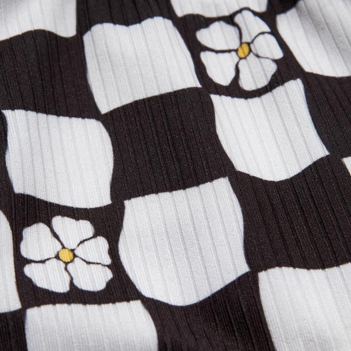 Actual product image Olaian Bikini-Oberteil Mädchen Bustier verstellbar 500 Nora schwarz/weiss (12, 13, 14)