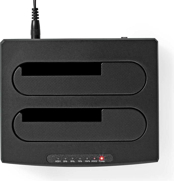 Immagine prodotto Nedis Docking station per hard disk | USB 3.2 Gen1 | USB Type-A | 2 hard disk | 2.5 / 3.5 " | USB 3.2