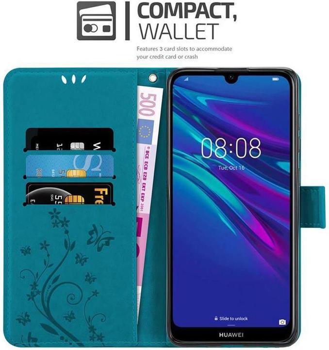 Productafbeelding Cadorabo Bloemen Boekomslag (Huawei Y6 (2019))