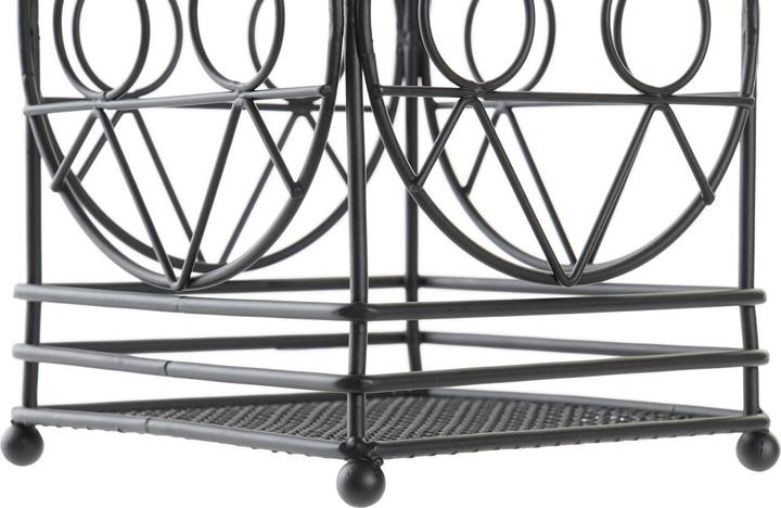Produktbild DKD Home Decor Abtropfbehälter für Besteck Schwarz Metall Geometrisch 12 x 12 x 20 cm