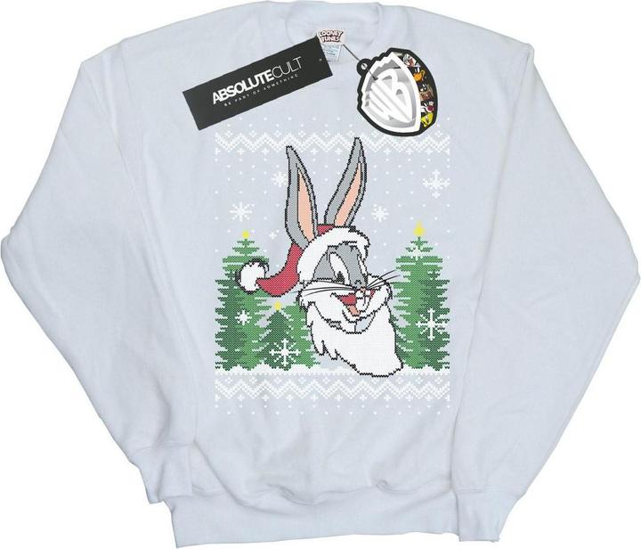 Actual product image Looney Tunes Boys Bugs Bunny Christmas Fair Isle Sweatshirt (128)