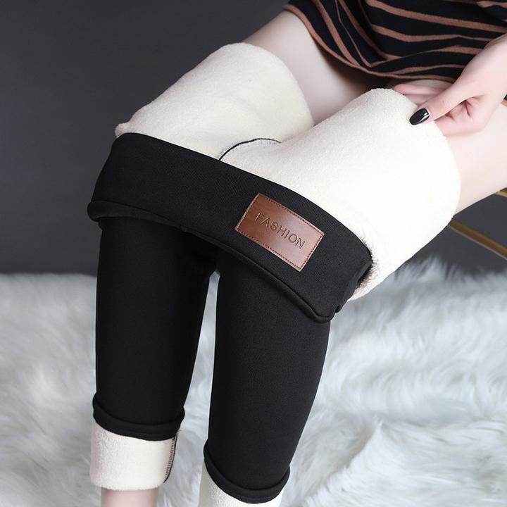 Produktbild Noya Flauschige Winter Leggings Gefütterte Fell Hosen mit Innenfleece (L/XL)