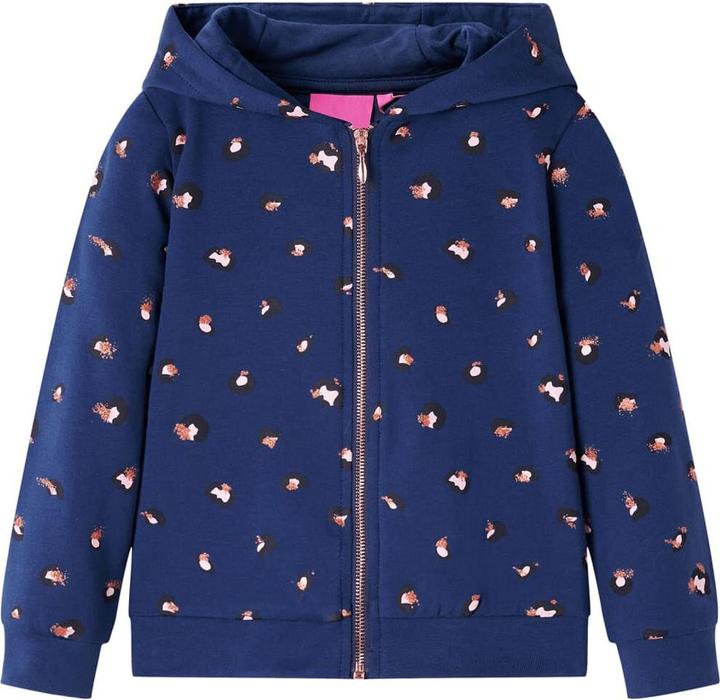 Produktbild VidaXL Kinder-Kapuzenpullover Marineblau 92,Material: 95 (92)