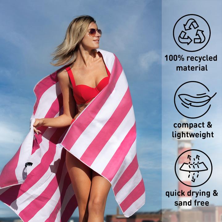Actual product image Fit-Flip Strandtuch XXL Mikrofaser schnelltrocknendes Badetuch 160x90cm (160 x 90 cm)