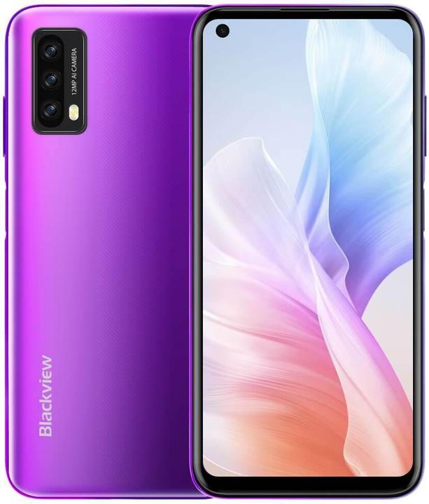 Actual product image Blackview A90 Dual Sim 4GB RAM (purple) - 64 GB - (64 GB, Neon Purple, 6.39", Dual SIM, 12 Mpx, 4G)