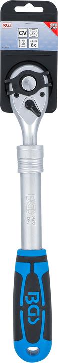 Immagine prodotto BGS Cricchetto reversibile, estensibile | guida quadra esterna 12,5 mm (1/2") | 305 - 445 mm (1/2")