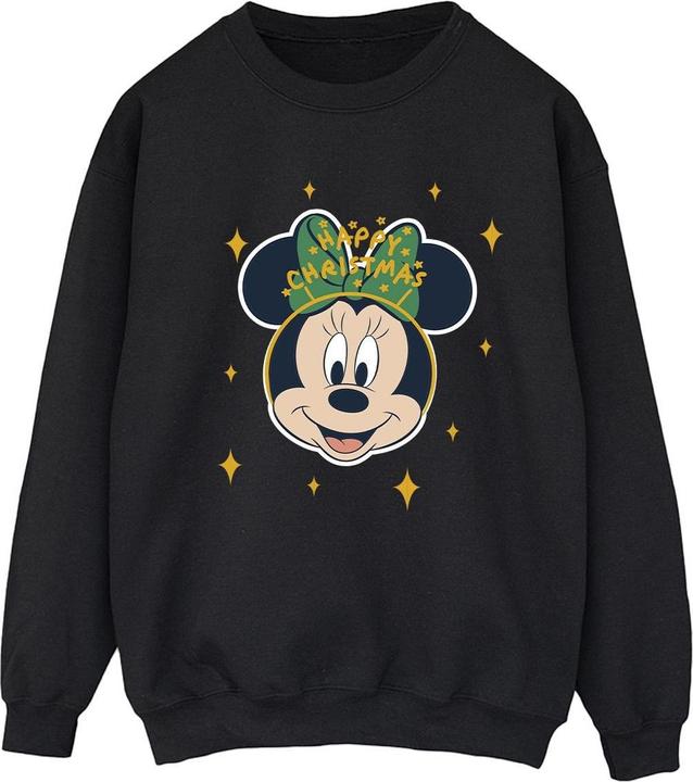 Actual product image Disney Womens/Ladies Minnie Mouse Happy Christmas Sweatshirt (M)