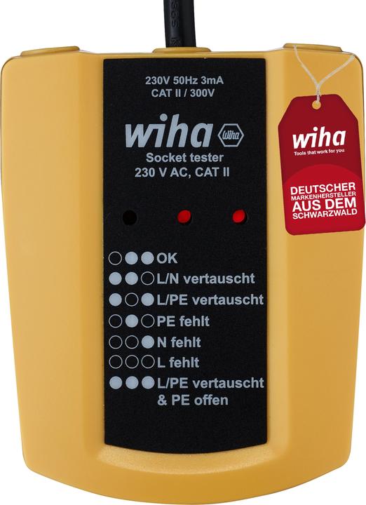 Actual product image Wiha Socket tester (CAT II 300V)