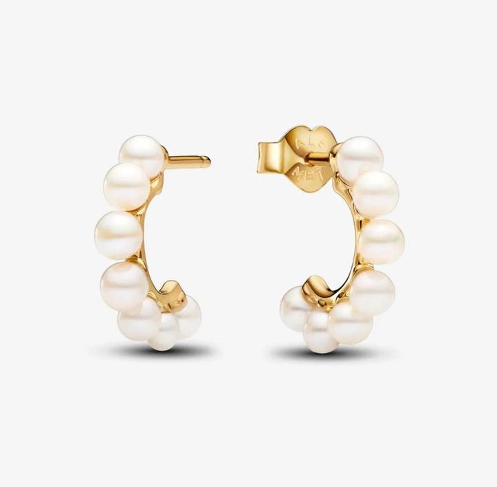 Immagine prodotto Pandora Perle d'acqua dolce trattate Creoles Open Hoop placcato oro (Metallo, Dorato)