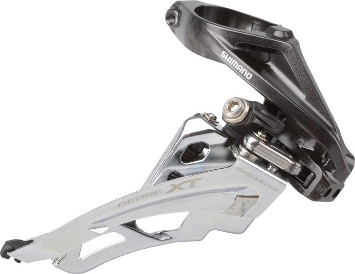 Produktbild Shimano Deore XT FD-M8000 Umwerfer 3x11 Schelle hoch mit Adapter 318/286mm 66-69° 40 Zähne