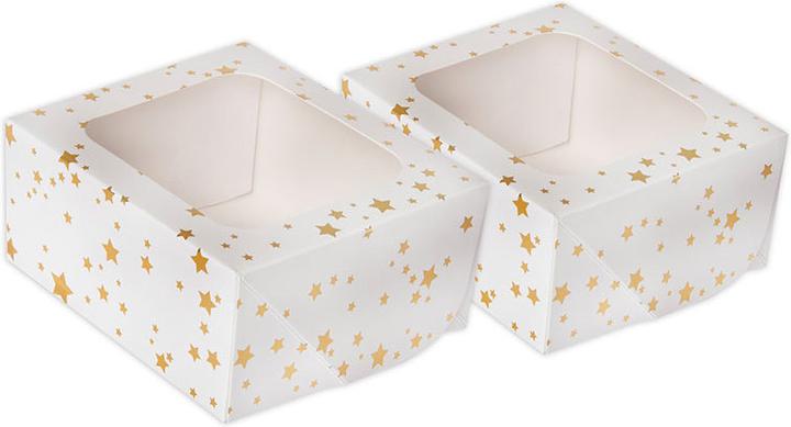 Immagine prodotto Creative Party Scatola per pasticceria con finestra Golden Stars grande