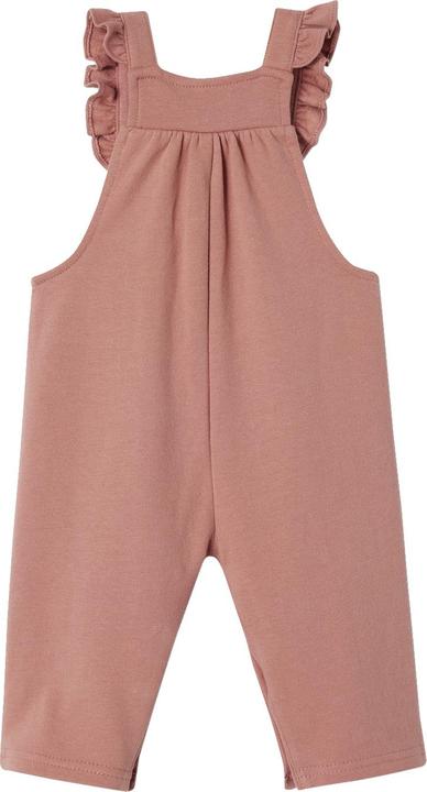Produktbild Vertbaudet Mädchen Baby Sweat-Latzhose mit Rüschen, Bio-Baumwolle (62)