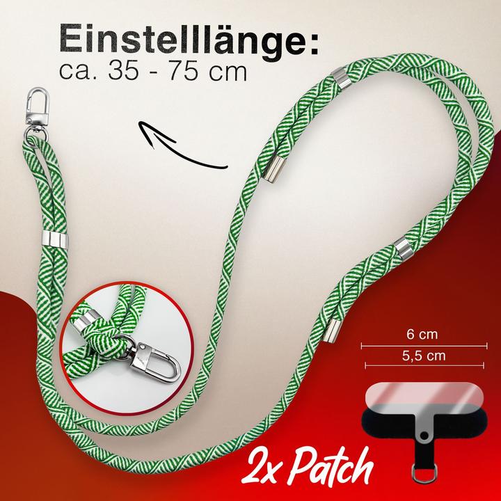 Actual product image Nalia HoldMe Lanyard Handykette – Universal Trageband für Smartphones - Verstellbar, Soft & Elastisch