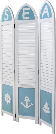 Produktbild Homestyle4u Paravent Raumteiler 3 fach Holz Trennwand spanische Wand Sichtschutz weiss
