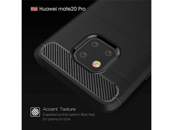 Produktbild Screenguard Huawei Mate 20 Pro Hülle Carbon Brushed Soft TPU (Huawei Mate 20 Pro)