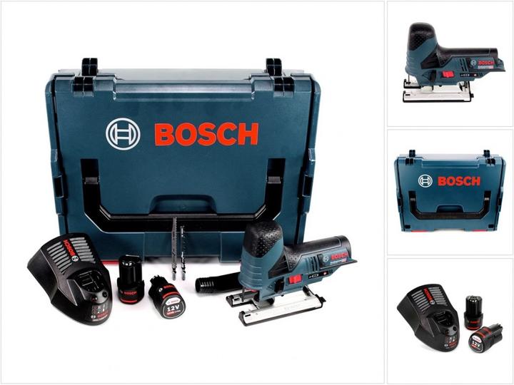 Image du produit Bosch Professional Bosch GST 12V-70 Professional Scie sauteuse sans fil avec boîtier L-Boxx + 2x Batteries GBA 12 V 3 A