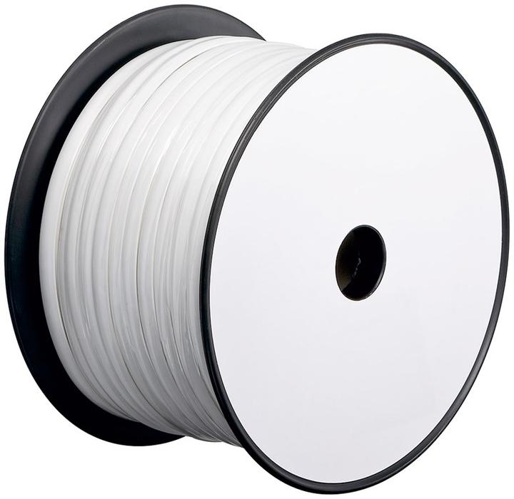 Produktbild Goobay Telefonflachkabel 100 m Rolle,AWG 28,CCA (kupferkaschiertes Aluminium), Weiss
