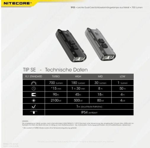 Produktbild Nitecore TIP SE - 700 Lumen, schwarz (6 cm, 700 lm)
