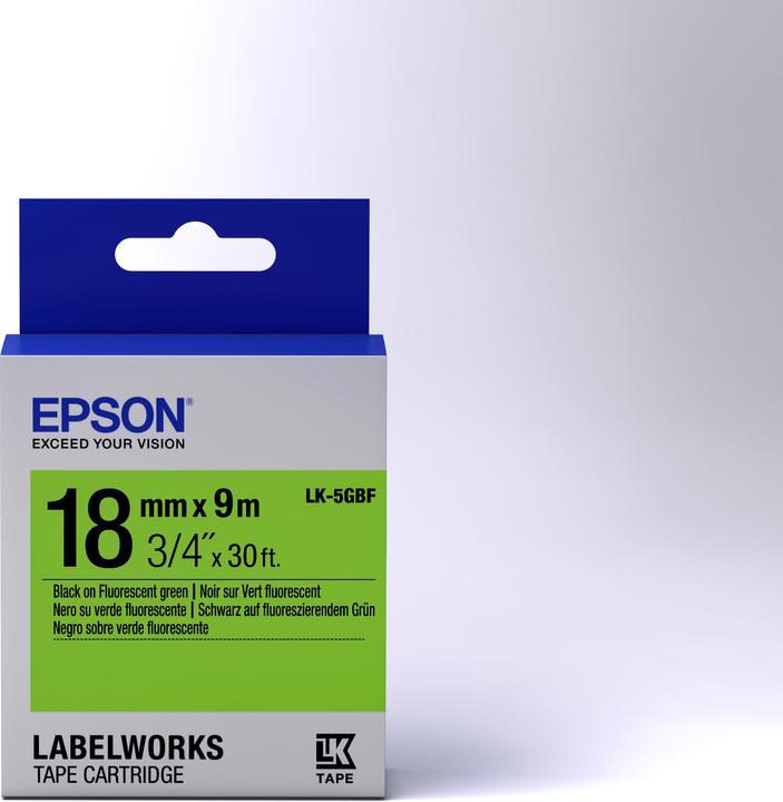 Produktbild Epson Etikettenkassette Lk-5gbf (1.80 cm, Schwarz)