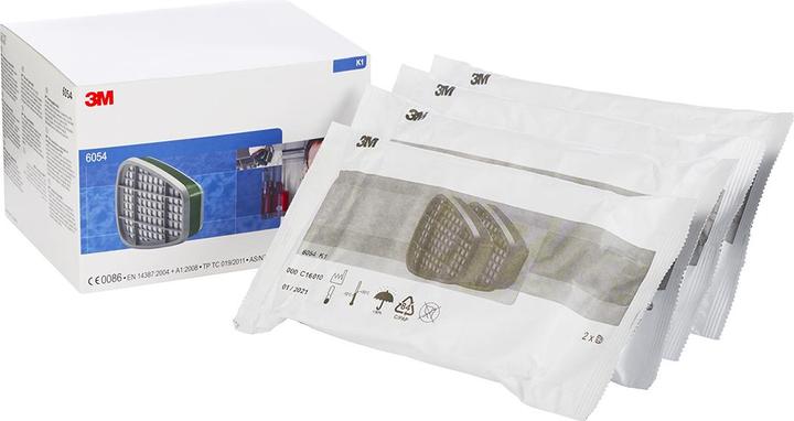 Actual product image 3M K1 6054 respirator ammonia filter (K1, 2 x)