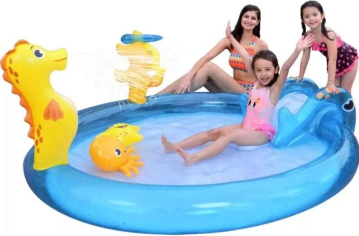 Actual product image Children's pool with slide and animals