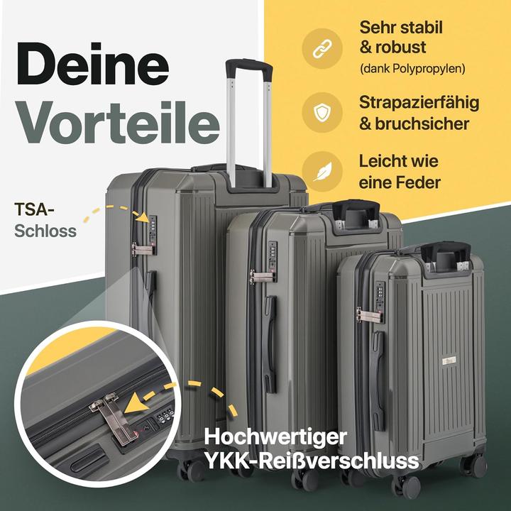 Immagine prodotto PCG The Hard Case Hartschalenkoffer mit TSA Schloss und 4 Rollen (88 l, M (50 - 90l))