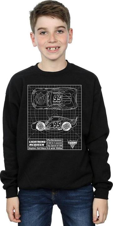 Actual product image Cars Boys Lightning McQueen Blueprint Sweatshirt (128)