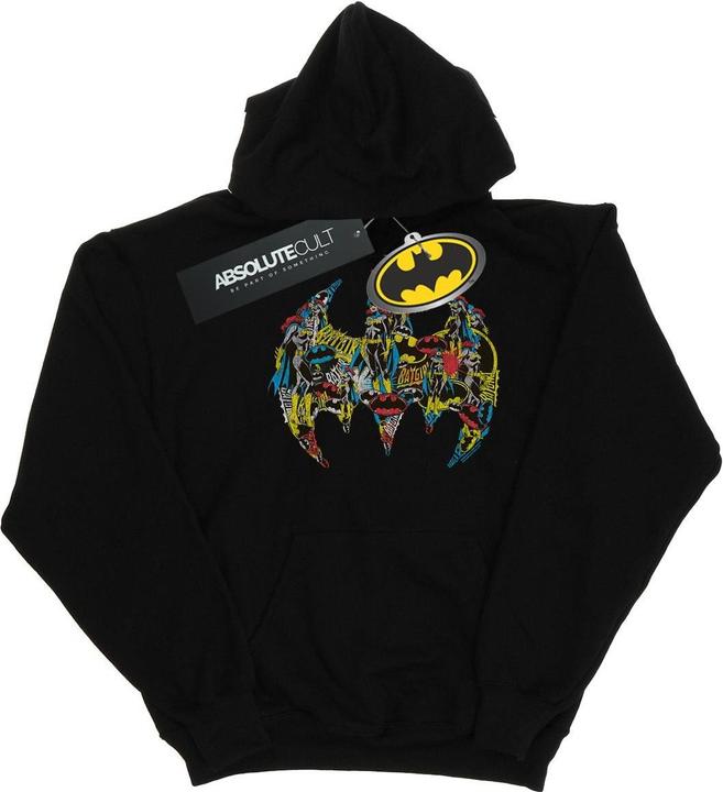 Actual product image Girls Batman Batgirl Logo Collage Hoodie (152, 158)