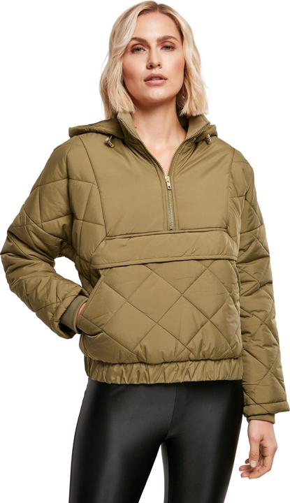 Actual product image Urban Classics Ladies Oversized Diamond Quilted Pull Over Jacket (S)