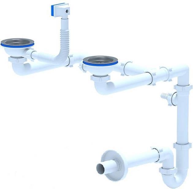 Produktbild Ani Plast DOUBLE SINK SIPHON+FLANGE 3 1/2IN LD0515
