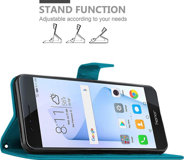 Productafbeelding Cadorabo Bloemen Boekomslag (Honor 8, Honor 8 Premium)