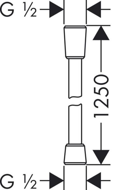 Immagine prodotto hansgrohe AXOR 1250mm tubo doccia nichel spazzolato (160 cm)
