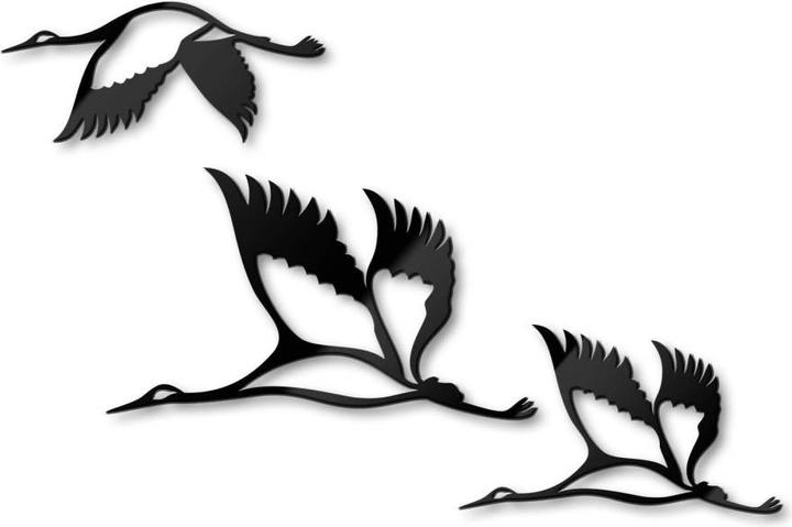 Immagine prodotto Trenddeko Gru - stormo di uccelli 02 (100 x 58 cm, 75 x 33 cm, 75 x 43 cm)