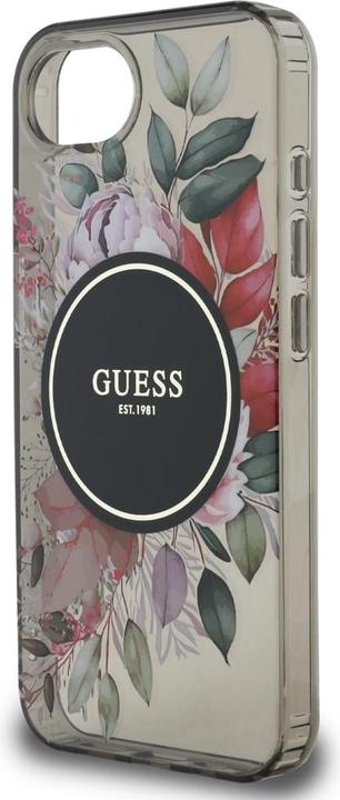 Image du produit Guess Case IML Flowers MagSafe for iPhone 16e black (Apple iPhone 16e)