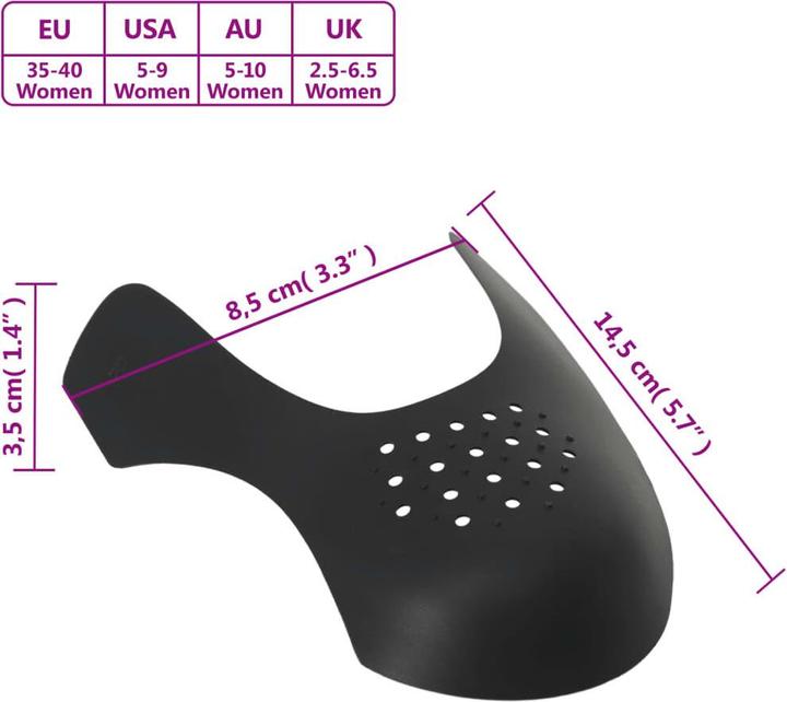Produktbild VidaXL Knickschutz für Schuhe 2 Paar EU 35-40 Kunststoff,Farbe (37, 2 x)