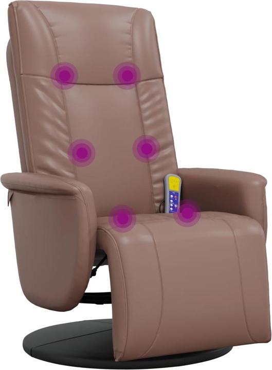 Image du produit VidaXL Fauteuil de massage avec repose-pieds Marron Similicuir,Couleur