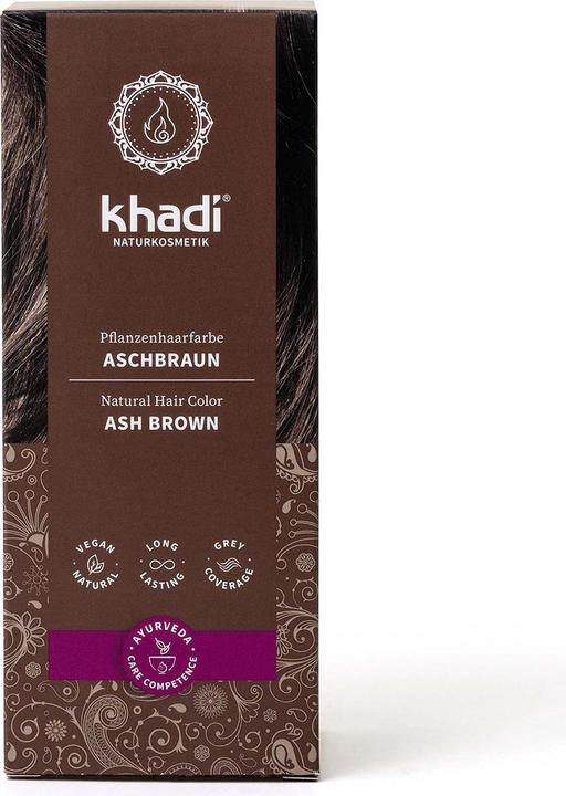 Actual product image Khadi Ash brown - dull, medium brown without red components (Ash Brown)