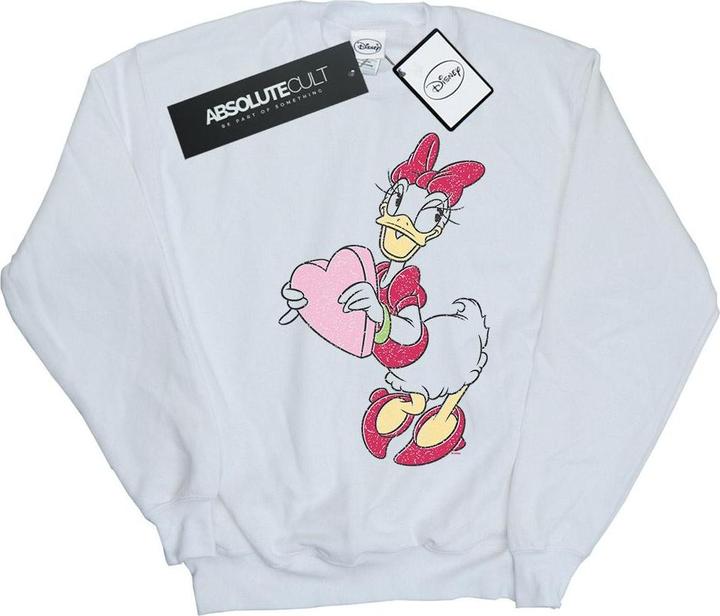 Actual product image Disney Girls Daisy Duck Love Heart Sweatshirt (140, 146)