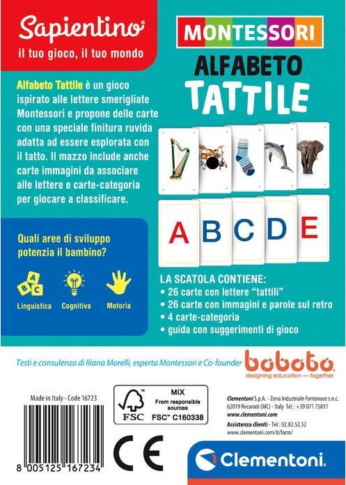 Etichetta energetica Clementoni Montessori - - Alfabeto Tattile (Italiano)