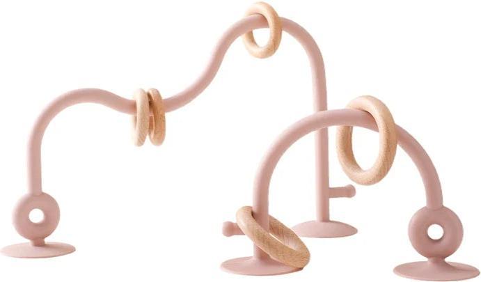 Actual product image Activity Board Children's wooden ring soft BPA free silicone teether toy toddler teething chewing