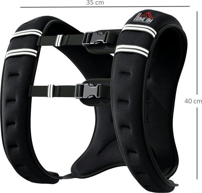 Immagine prodotto Swisshandel24 Gilet per l'allenamento della forza Peso Gilet 10 kg regolabile Tessuto Oxford Sabbia metallica (1 x 10 kg)