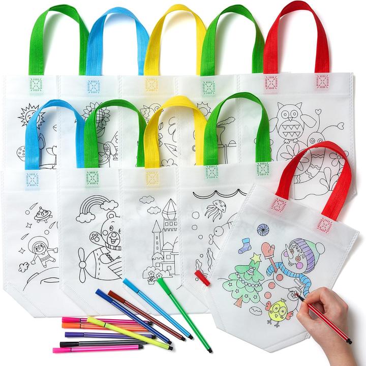 Produktbild The twiddlers Tasche zum bemalen Color Your Own Bag 10 Stück