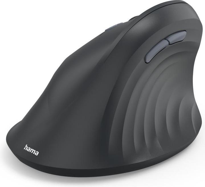 Immagine prodotto Hama Vertikale, ergonomische Linkshänder-Maus „EWM-500L“, Funk, 7 Tasten,Schwarz (Senza fili)