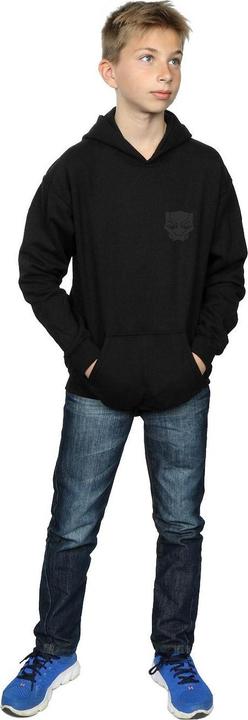 Immagine prodotto Felpa con cappuccio impressa sulla pelle per ragazzi Black Panther Black on Black (140, 146)
