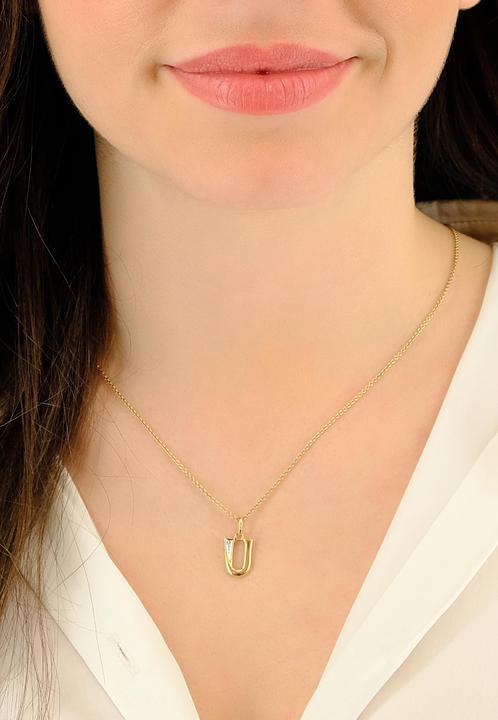 Actual product image Muau Letter (750, White gold, 18K yellow gold)