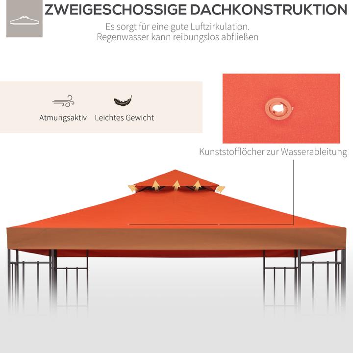 Actual product image Outsunny Replacement roof for metal pavilion (300 cm, 300 cm)