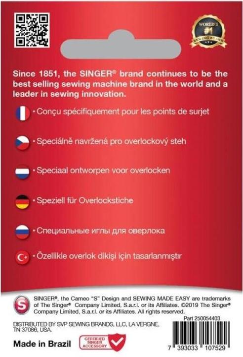 Immagine prodotto Singer Ago OVERLOCK, 90/14, confezione da 5