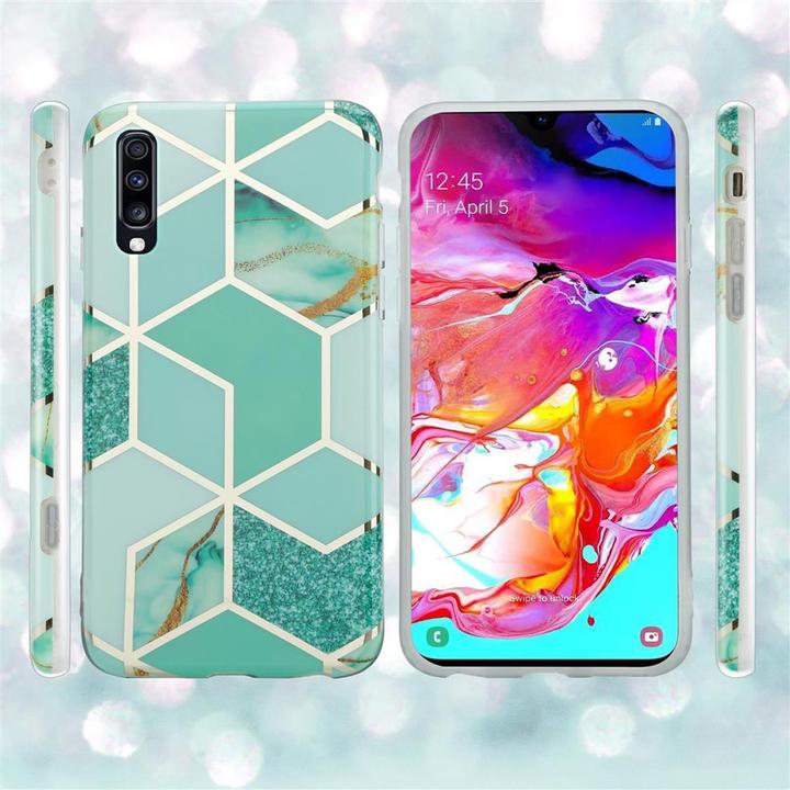 Actual product image Cadorabo IMD TPU Colorful Marble Cover (Samsung Galaxy A70, Samsung Galaxy A70S)